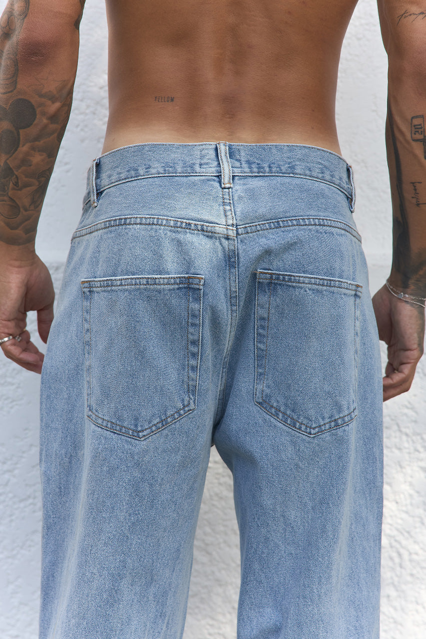 NICOLO WIDE LEG JEANS - BLUE MID WASH - NICOLOJEANS-BLUEMIDWASH-4
