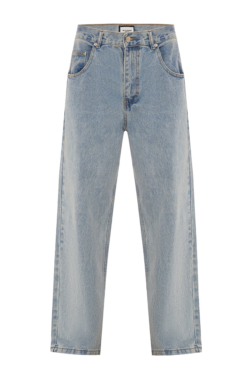 NICOLO WIDE LEG JEANS - BLUE MID WASH - NICOLOWIDELEGJEANS-BLUEMIDWASH