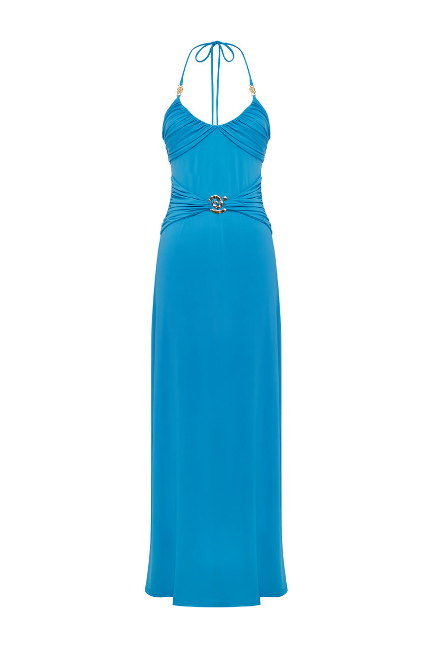 NINA RUCHED HALTER MAXI DRESS - OCEAN - NINARUCHEDHALTERMAXIDRESS-OCEAN_5ad8ebe4-51cc-4653-94ef-83416857cd48