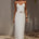 NINA RUCHED HALTER MAXI DRESS - WHITE