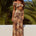 NIVALI OFF SHOULDER MAXI DRESS - TIGRESS BROWN