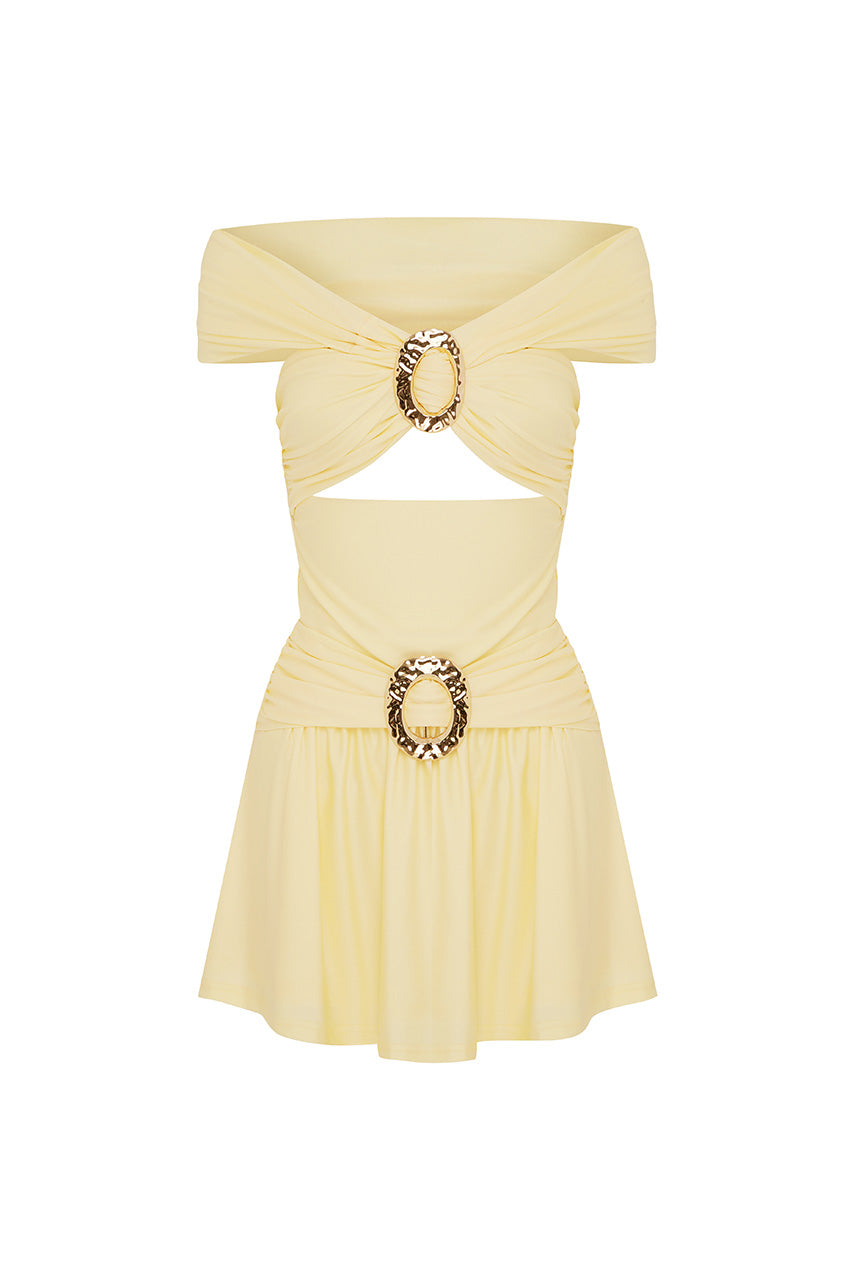 NIVALI OFF SHOULDER MINI DRESS - CREAM - NIVALIOFFSHOULDERMINIDRESS-CREAM