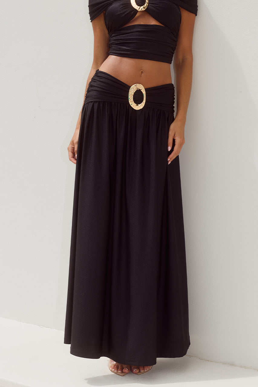 NIVALI DRAPED WAIST MAXI SKIRT - BLACK - NIVALIOFFSHOULDERTOPXNIVALIDRAPEDWAISTMAXISKIRT-BLACK-04