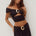 NIVALI OFF SHOULDER TOP - BLACK