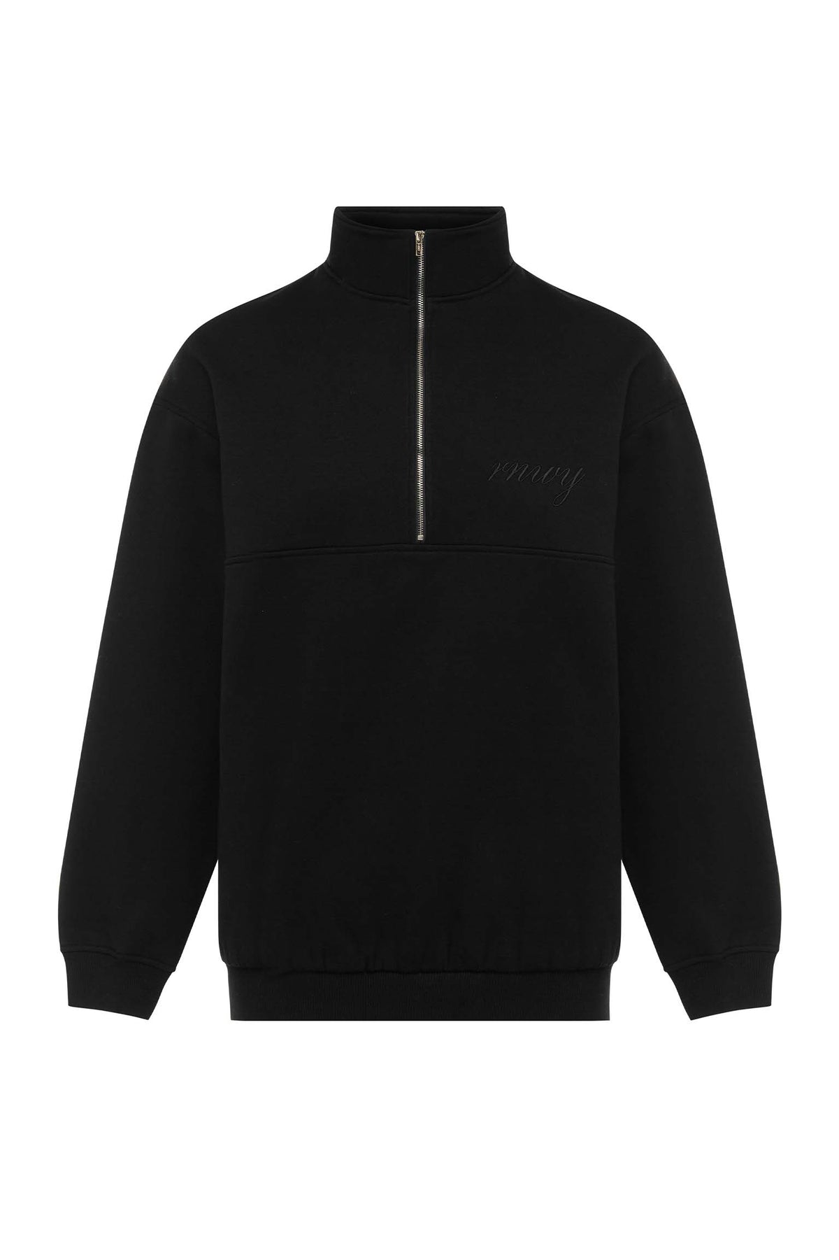 NOLA THREE QUARTER ZIP JUMPER - BLACK - NOLATHREEQUARTERZIPJUMPER-BLACK