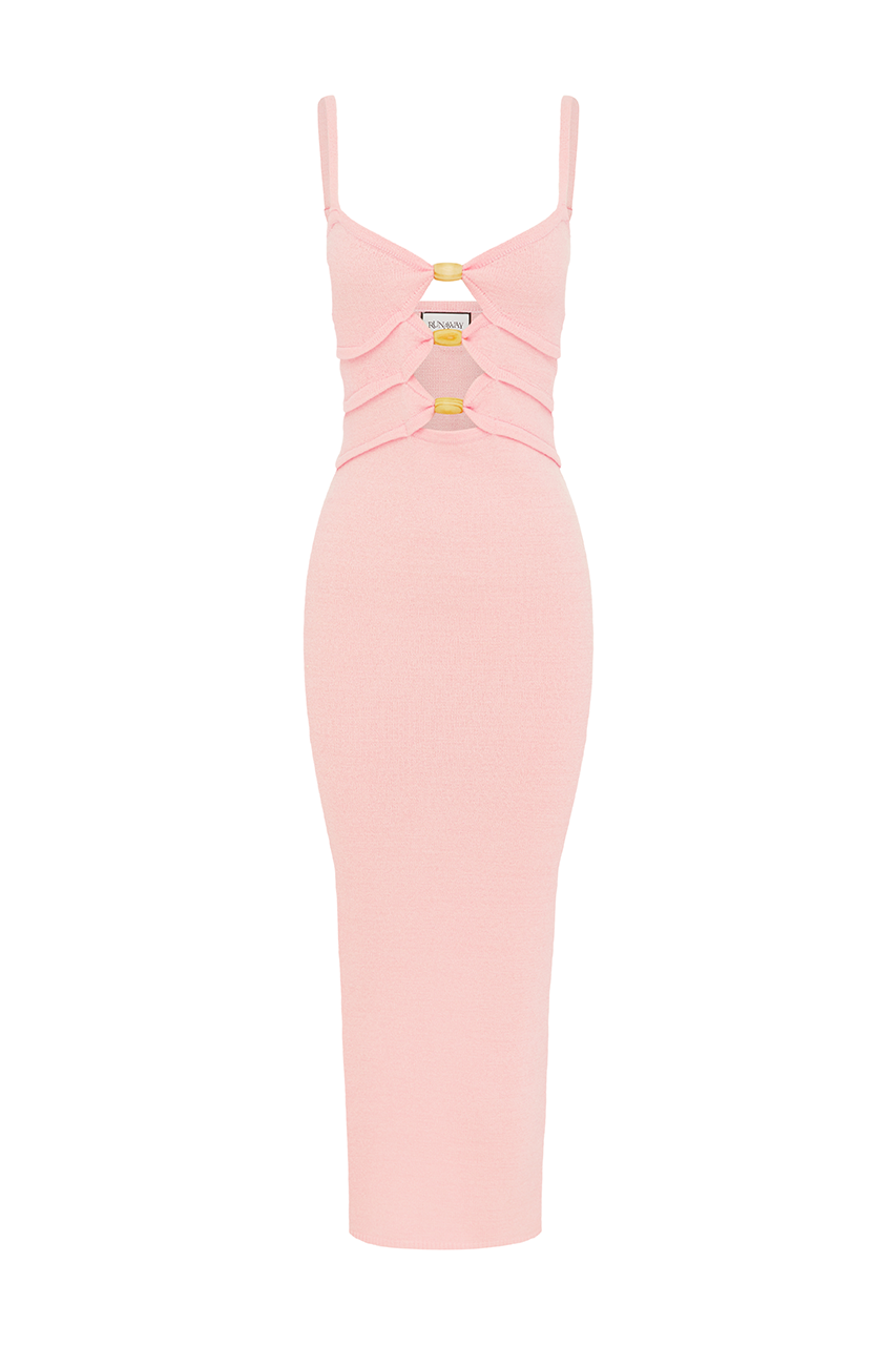 NORMANI MIDI DRESS - PINK - NORMANIMIDIDRESS_1