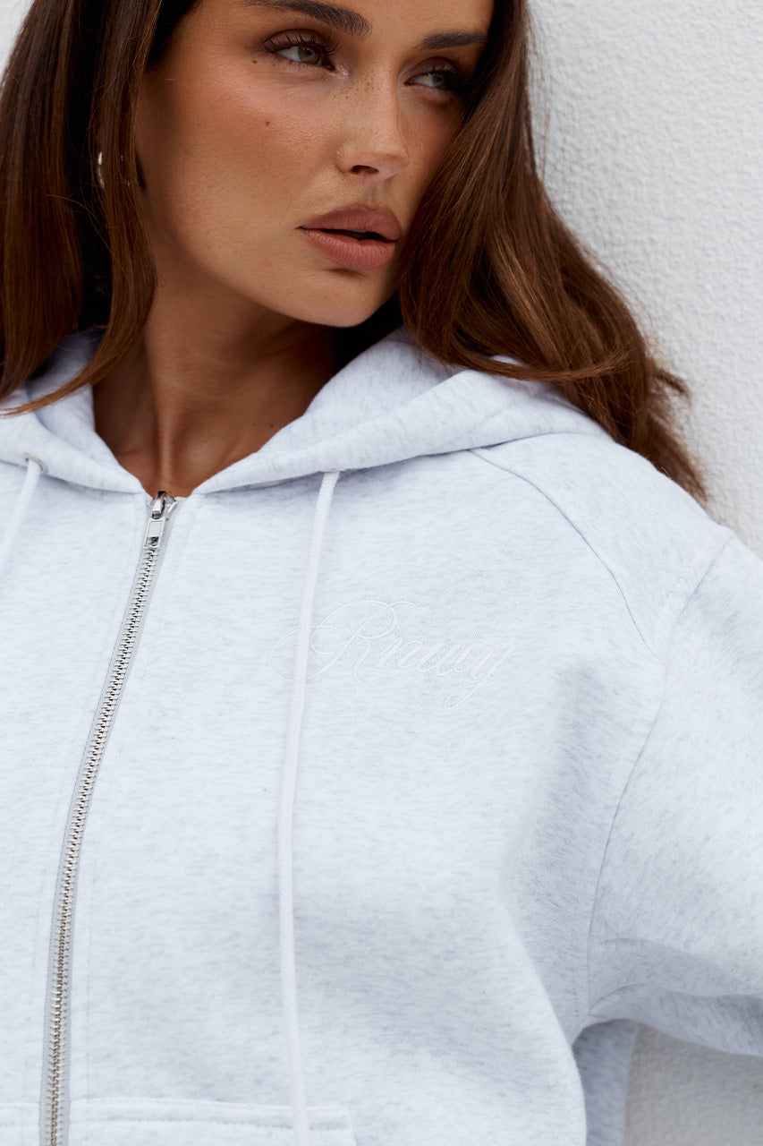 OAKLYNN OVERSIZED ZIP UP JACKET - GREY MARLE - OAKLYNNOVERSIZEDZIPUPJACKET-GREYMARLE-17