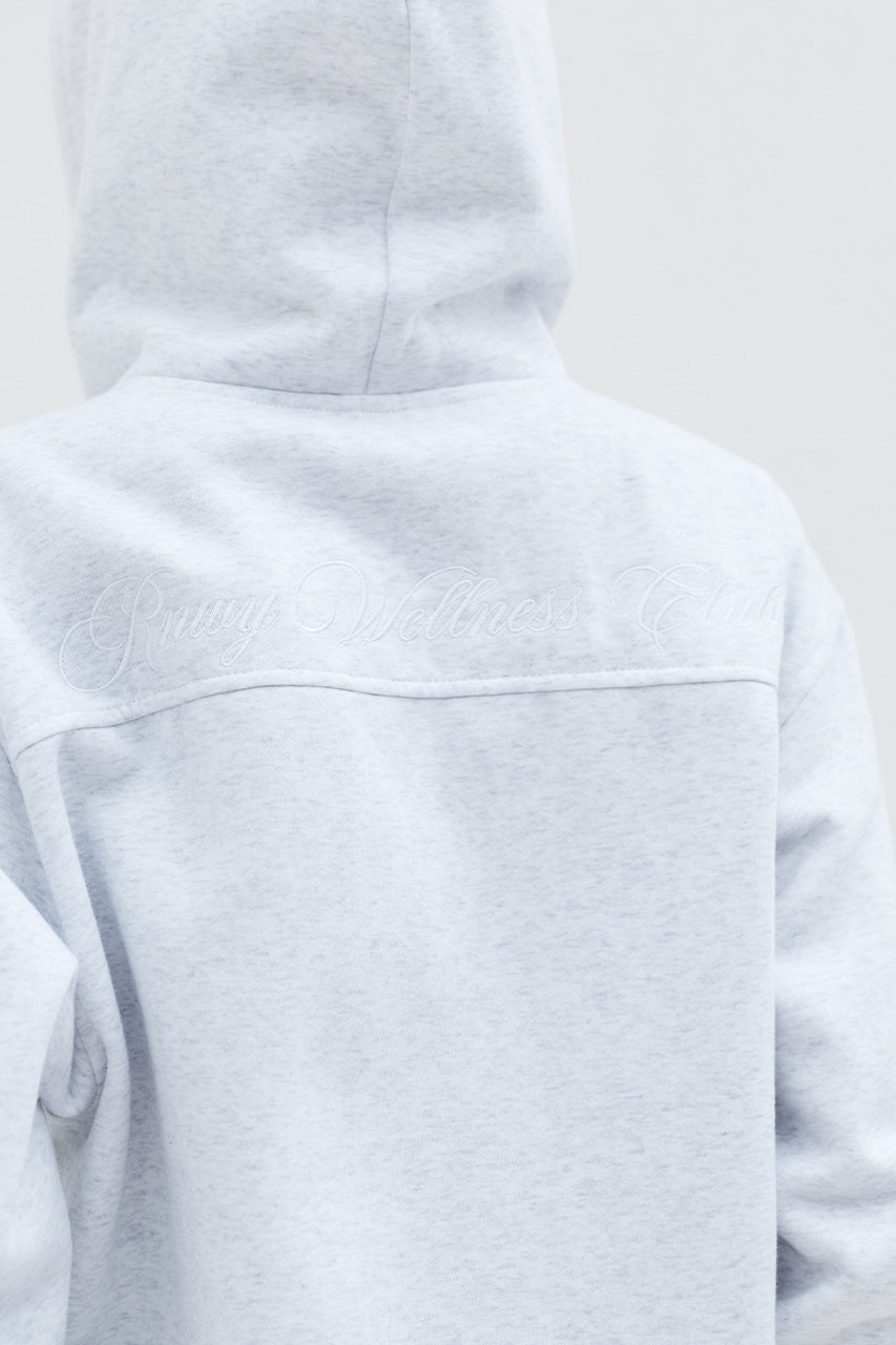 OAKLYNN OVERSIZED ZIP UP JACKET - GREY MARLE