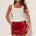 OCEANA SEQUIN MINI SKIRT - CHERRY