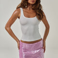 OCEANA SEQUIN MINI SKIRT - MUSK