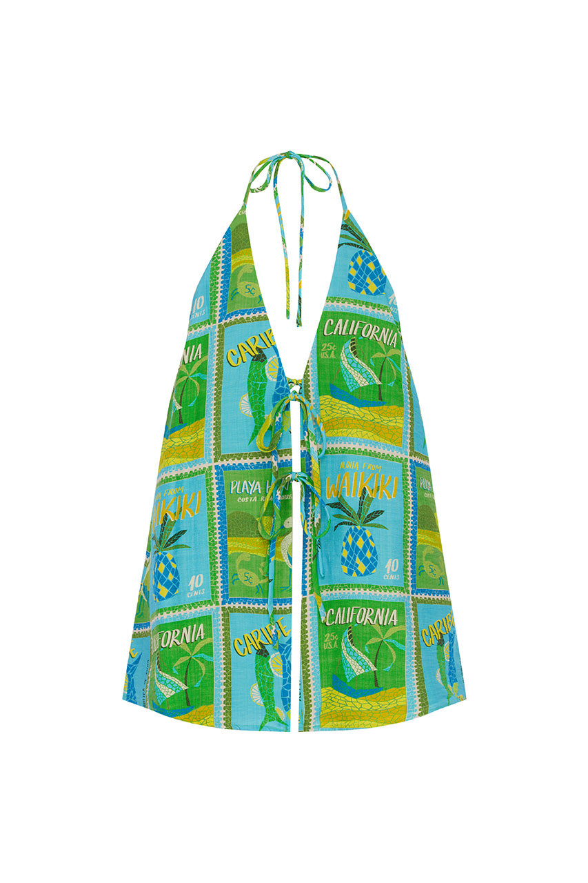 OCTAVIA TOP - ALOHA AQUA XXL - OCTAVIATOPALOHAAQUA