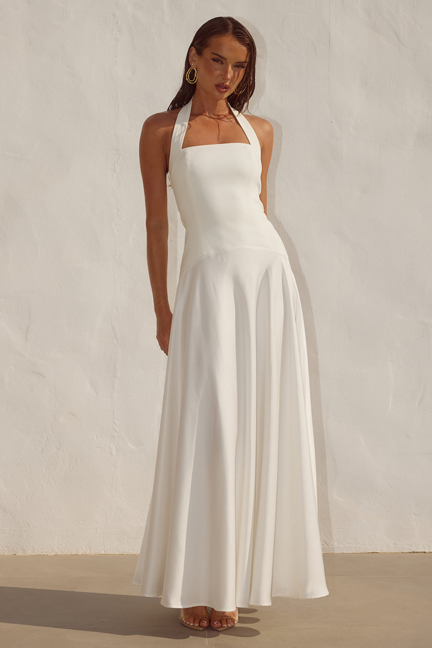 ODINA SQUARE NECK MAXI DRESS - IVORY - ODINASQUARENECKMAXIDRESS-IVORY-5
