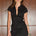 OHILIPA FITTED SHIRT MINI DRESS - BLACK
