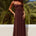OLEYA BUSTIER LACE MAXI DRESS - CHOCOLATE