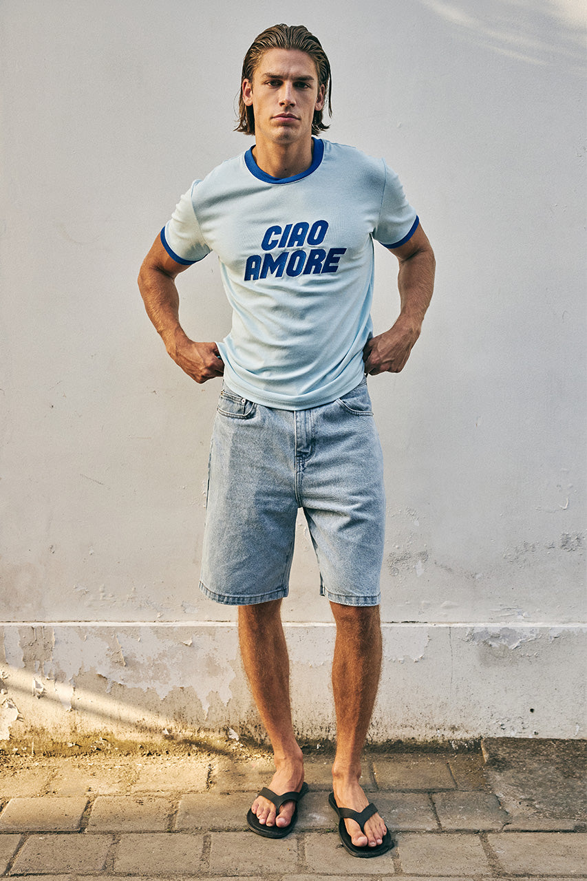 OLIVER SHORT SLEEVE T-SHIRT - LIGHT BLUE/ROYAL BLUE - OLIVERSHORTSLEEVET-SHIRT-LIGHTBLUEROYALBLUE-1