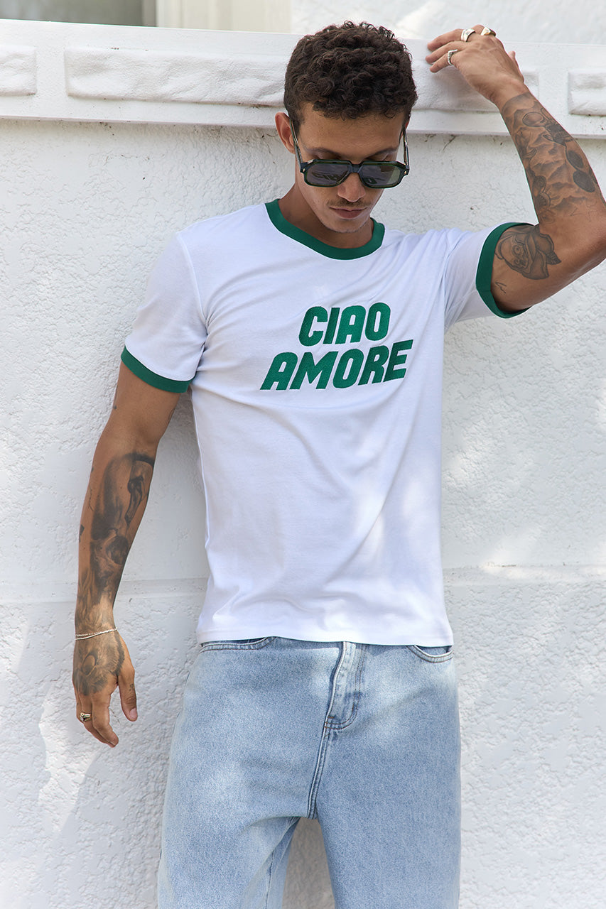 OLIVER SHORT SLEEVE T-SHIRT - WHITE/GREEN - OLIVERSHORTSLEEVET-SHIRT-WHITE_GREEN-4