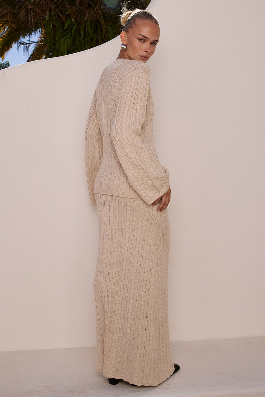 OPHELIA KNIT MAXI SKIRT - CREAM - OPHELIASLEEVEDKNITTOPXOPHELIAKNITMAXISKIRT-CREAM-2_7aeb7dc8-dbf3-4b27-b5f9-49277e3a42e8