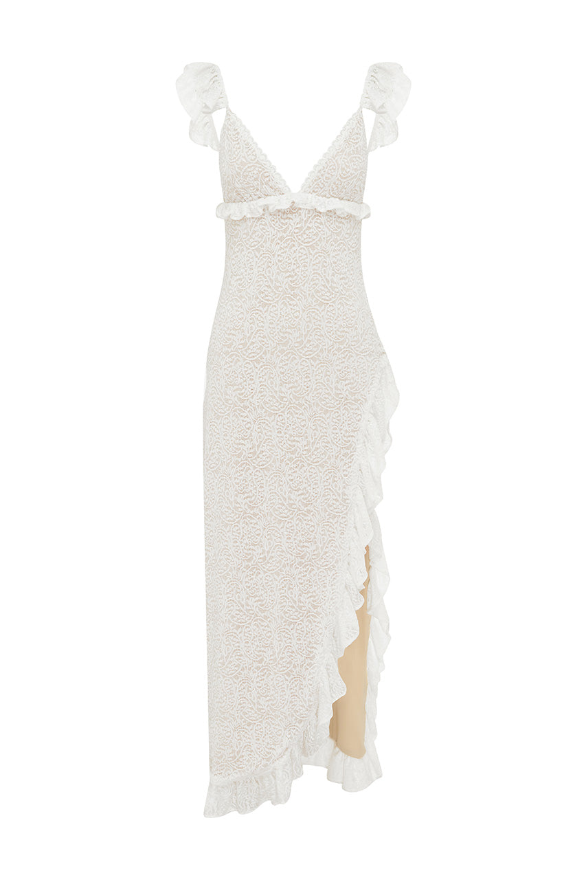 ORLEAN MAXI DRESS - WHITE - ORLEANMAXIDRESS