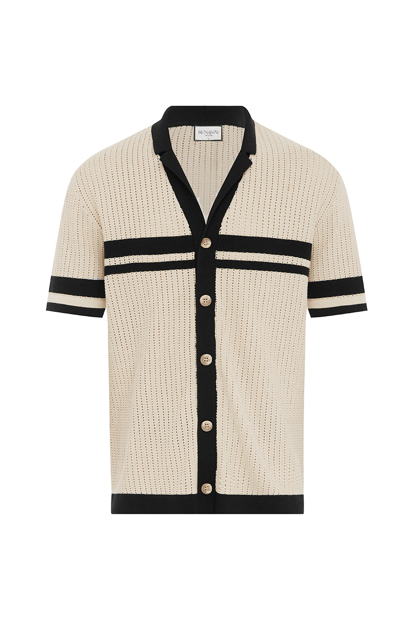 OWEN SHIRT - SAND/BLACK - OWEN-SHIRT