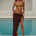 BRIANA WRAP WAVY HEM MAXI SKIRT - CHOCOLATE
