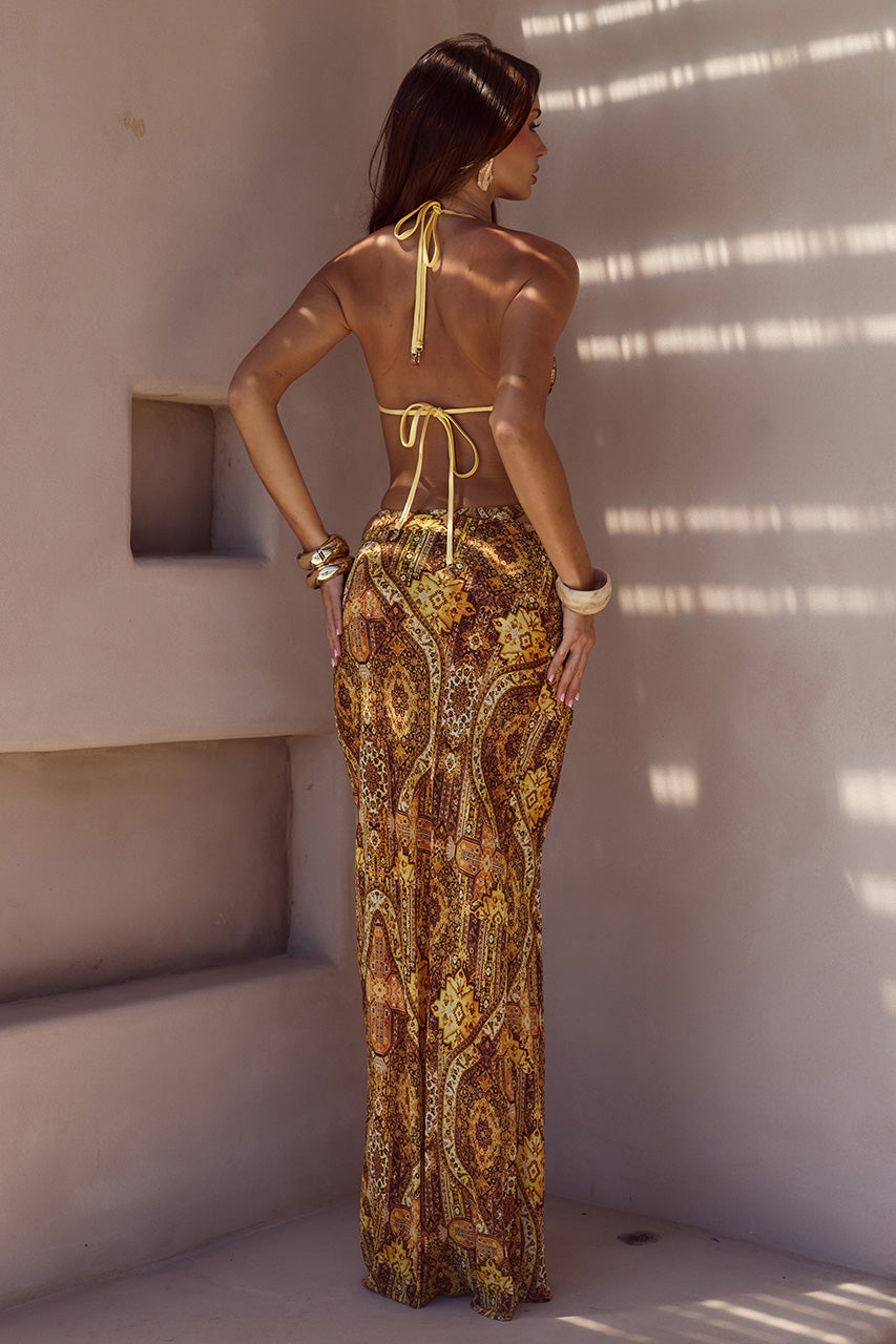 PALMA HALTER RUCHED BIKINI TOP - MAGNOLIA MANGO - PALMA_HALTER_RUCHED_BIKINI_TOP_X_CUBA_SIDE_TIE_BIKINI_BOTTOM_X_CYRUS_LOW_WAIST_SHEER_MAXI_SKIRT_-_MAGNOLIA_MANGO-3
