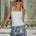 PARKER HALTER TOP - WHITE