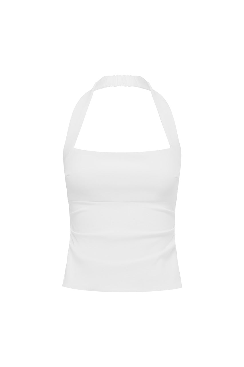 PARKER HALTER TOP - WHITE - PARKERHALTERTOPWHITE