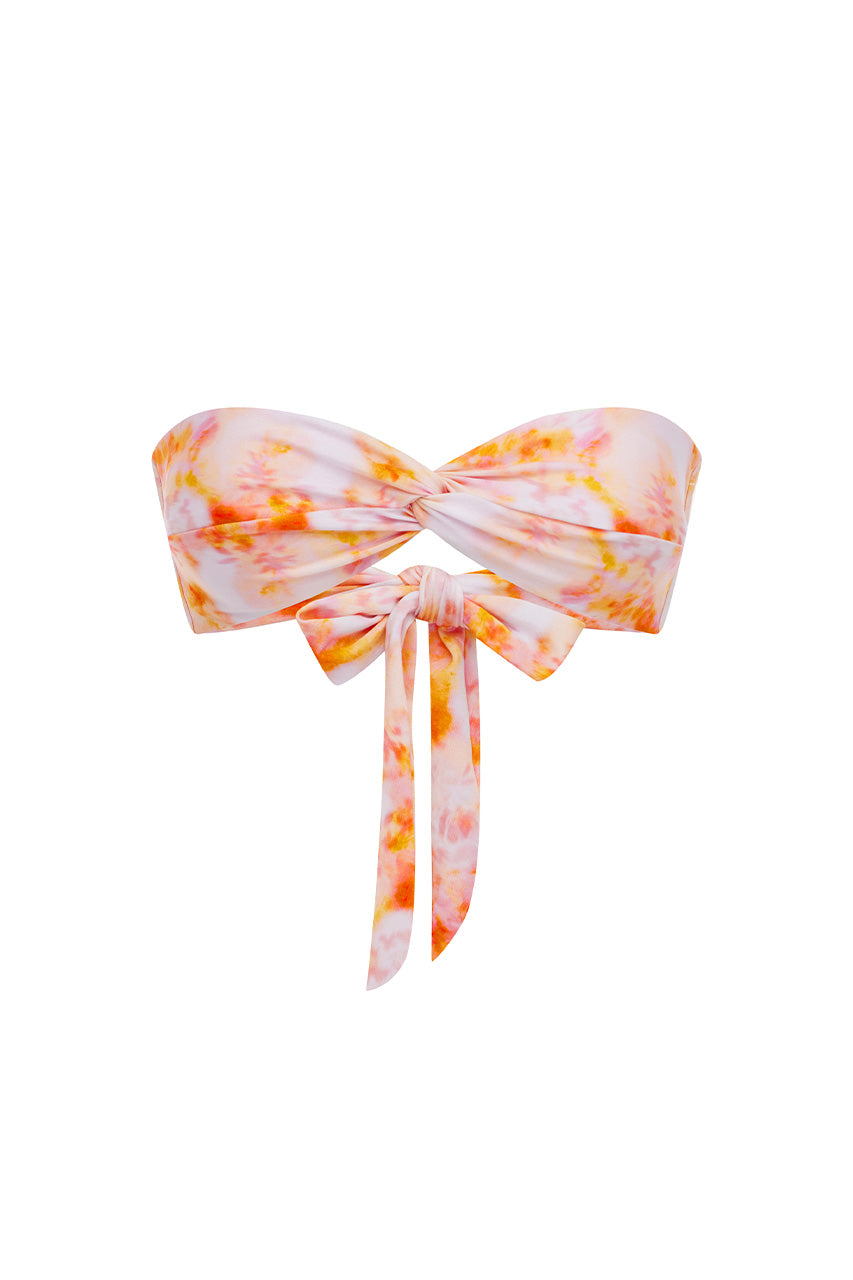 PAROS TWIST BANDEAU BIKINI TOP - CORALI ORANGE - PAROSTWISTBANDEAUBIKINITOP-CORALIORANGE