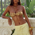 BEAU RUFFLE DRAWSTRING MINI SKIRT - BUTTER