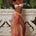 FARRAH THIGH SLIT MAXI SKIRT - CORALI ORANGE