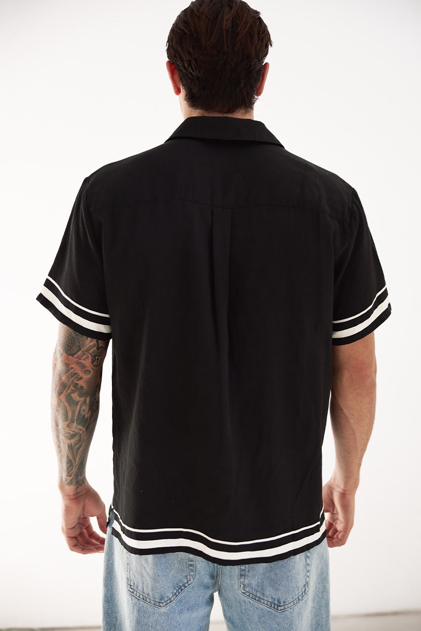 PASADENA SHORT SLEEVE SHIRT - PASADENA BLACK