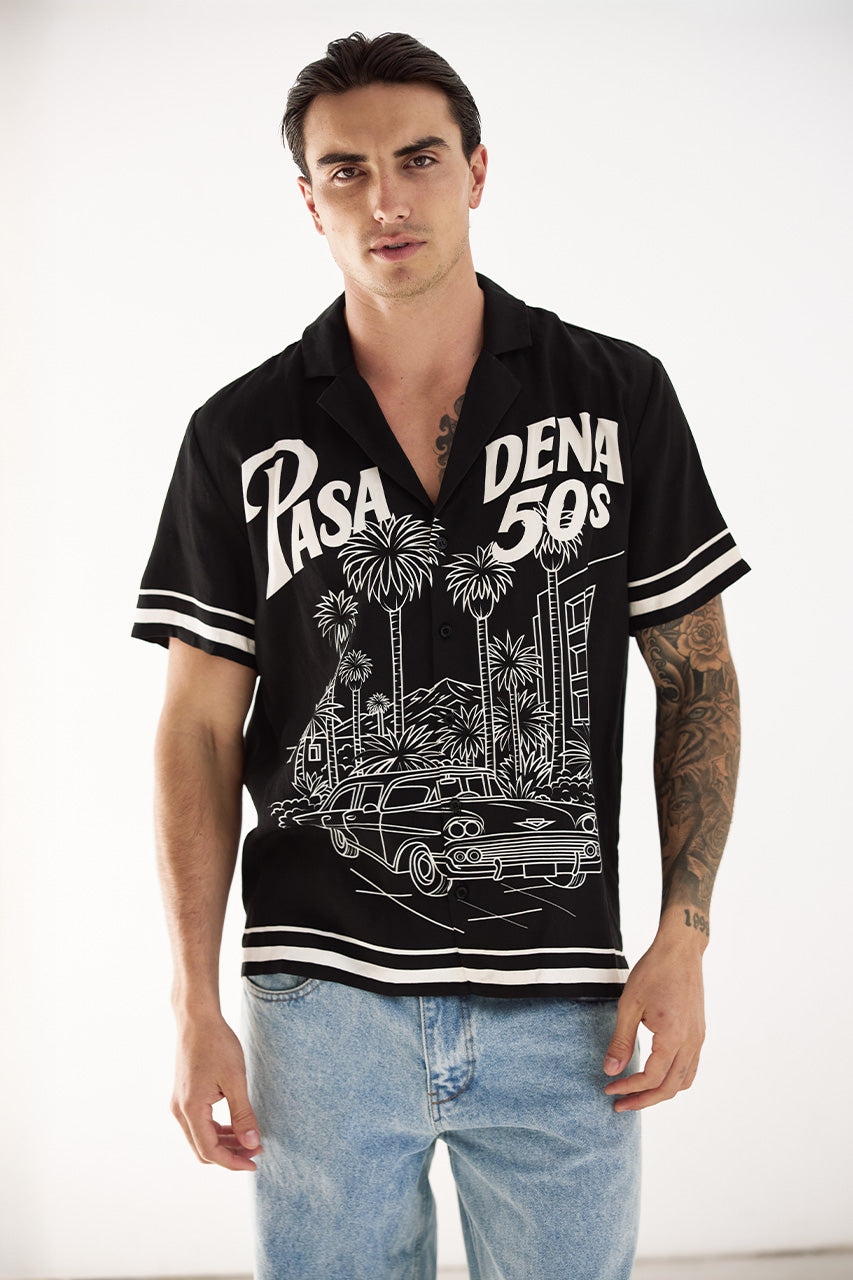 PASADENA SHORT SLEEVE SHIRT - PASADENA BLACK - PASADENASHORTSLEEVESHIRT-PASADENABLACK_d4b11730-4fba-4962-9350-4540f78899d5