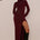 PATRICIA SLEEVED MAXI DRESS - BURNT RED