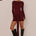 PETRA SLEEVED MINI DRESS - WINE