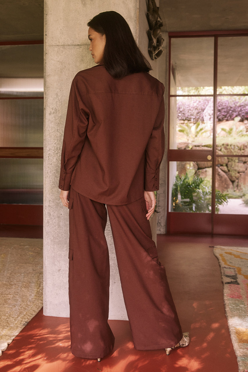 PICCILO SHIRT - CHOCOLATE - PICCILO-SHIRT-x-BRYDIE-PANT