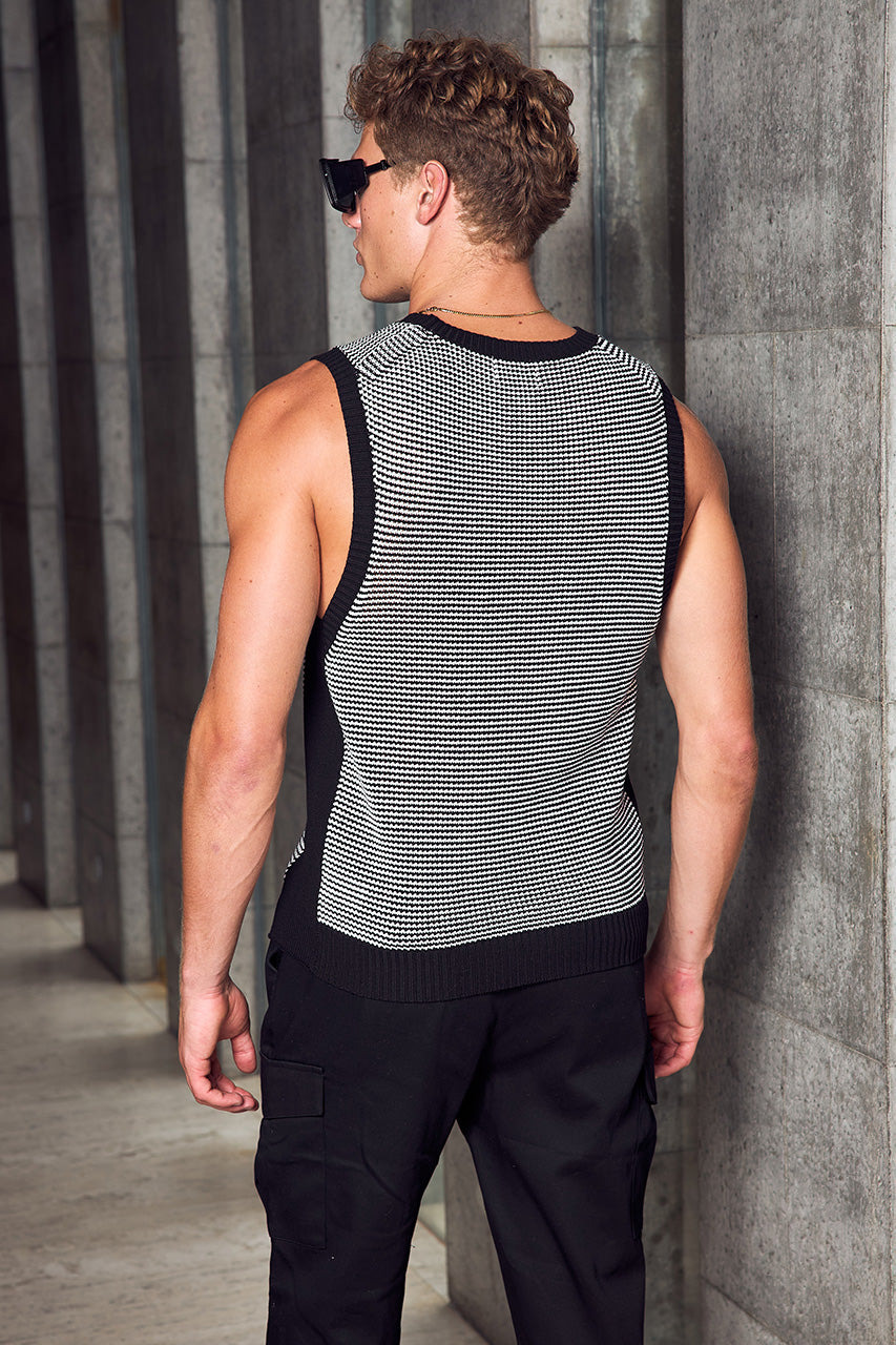 PIETRO KNIT TANK - BLACK/WHITE - PIETRO_KNIT_TANK_-_BLACK_WHITE-4