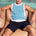 PIETRO KNIT TANK - SKY BLUE/WHITE