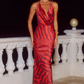 POSEY LOW PLUNGE MAXI DRESS - NOAH CHERRY