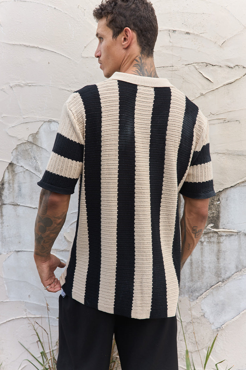 PRESLEY SHIRT - BLACK/SAND