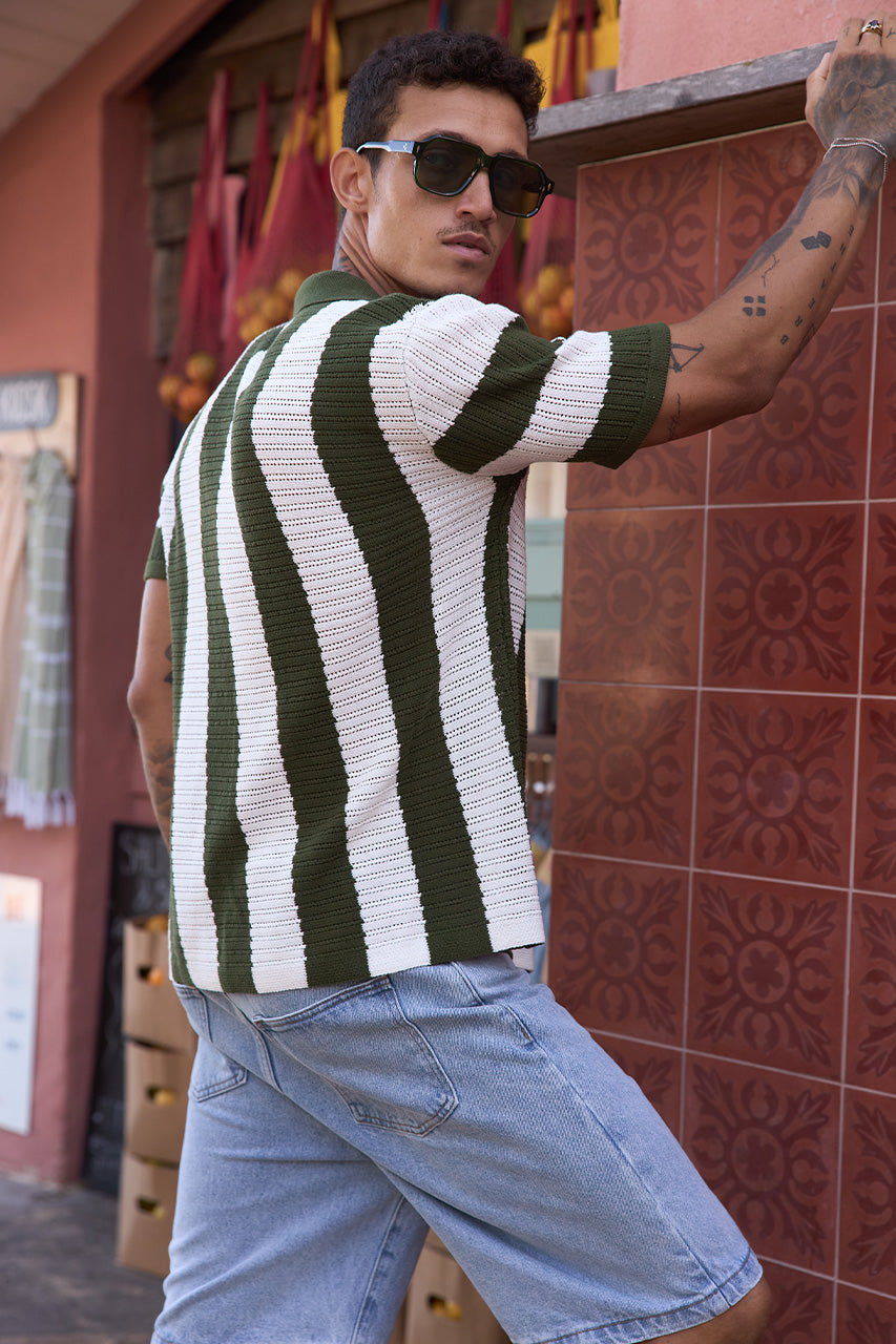 PRESLEY SHIRT - KHAKI/WHITE - PRESLEYSHIRT-KHAKI_WHITE-4