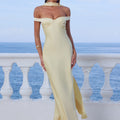 RAPHAELLA OFF SHOULDER MAXI DRESS - BUTTERMILK