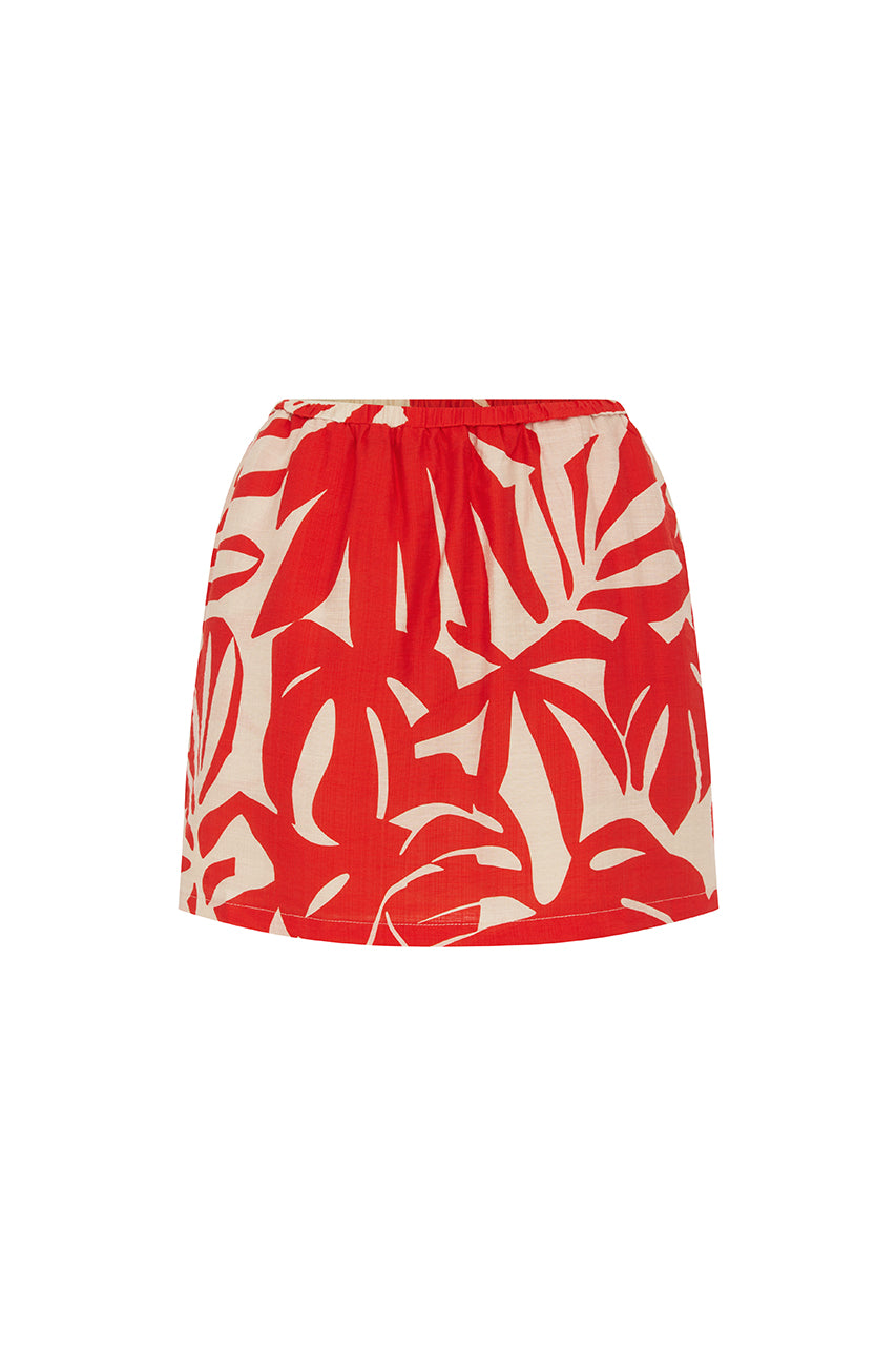 RASTIE MINI SKIRT - MATELO RED - RASTIE-MINI-SKIRT-MATELO-RED