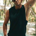 REECE KNIT TANK - BLACK