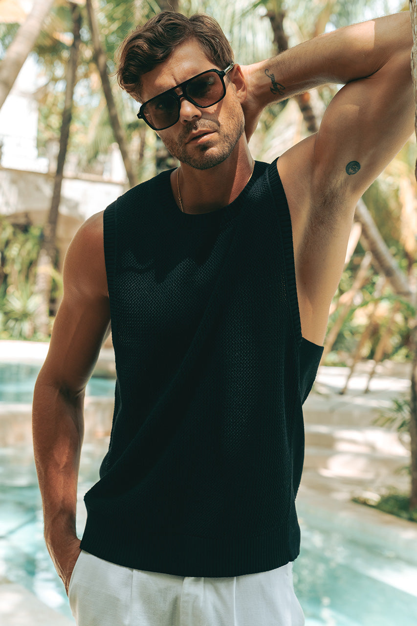 REECE KNIT TANK - BLACK - REECEKNITTANK-BLACK-2