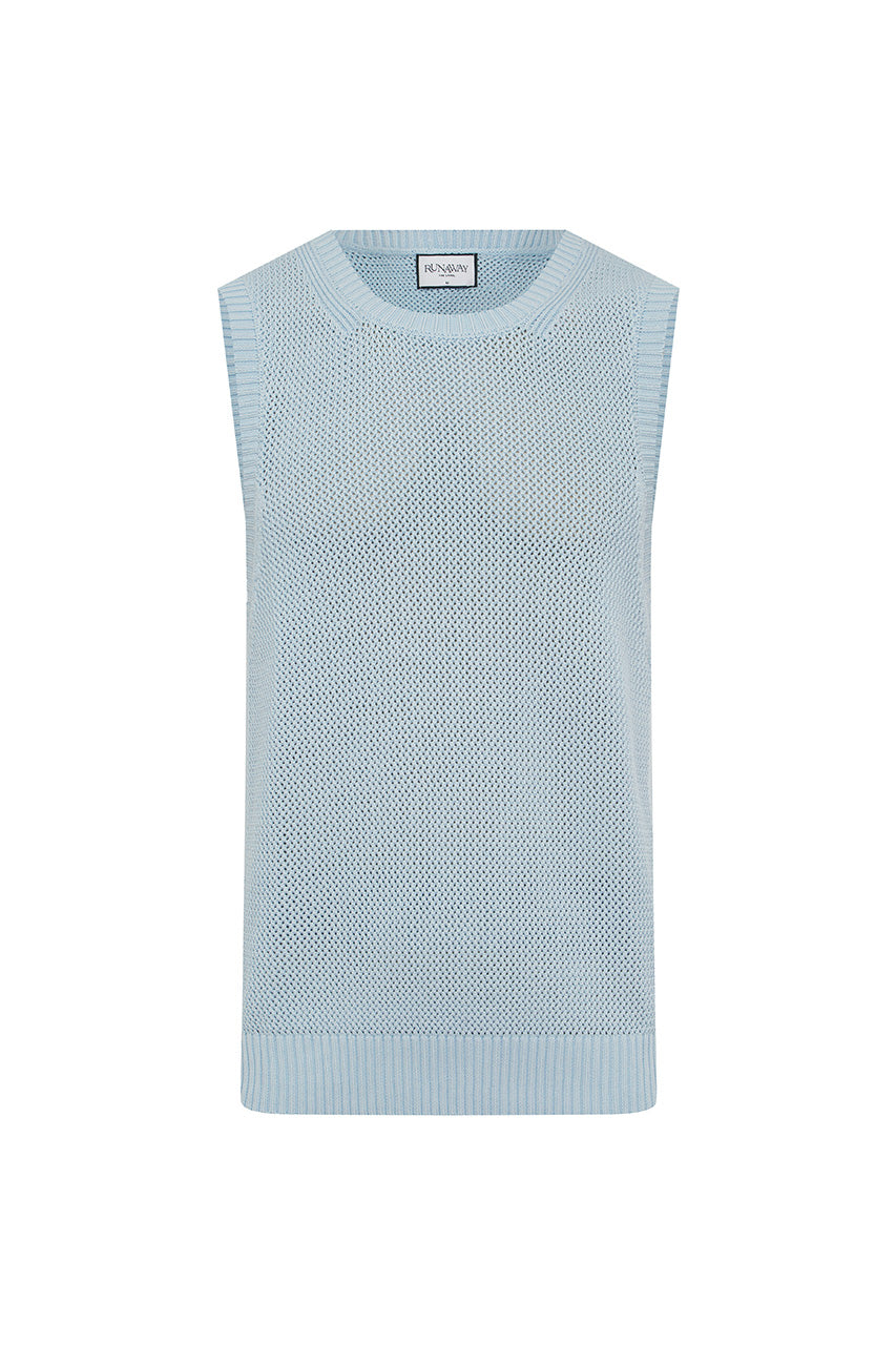 REECE TANK - SKY BLUE - REECEKNITTANKSKYBLUE