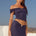 REMINA RUCHED OFF SHOULDER TOP - NAVY