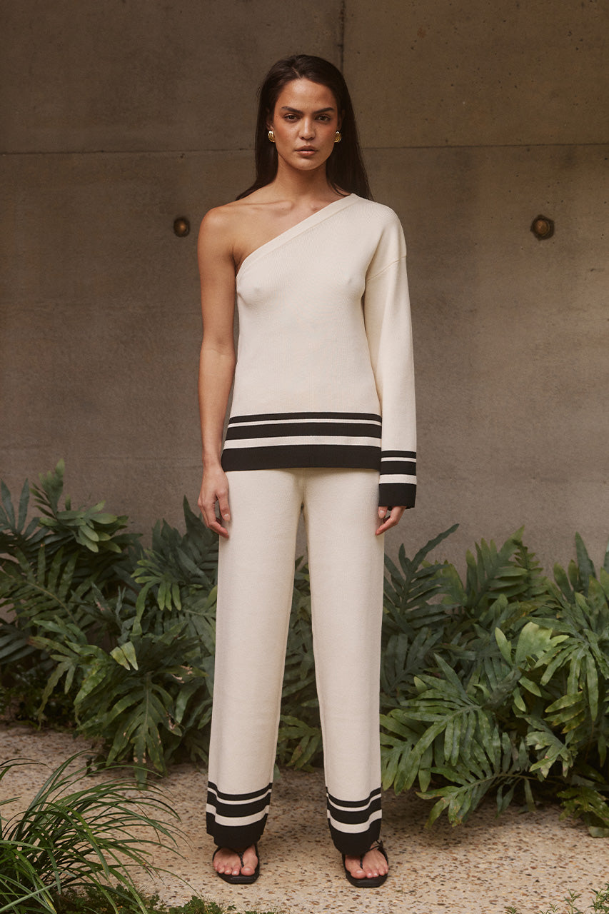REMINGTON TOP - CREAM/BLACK - REMINGTONTOPXPANTCREAMBLACK