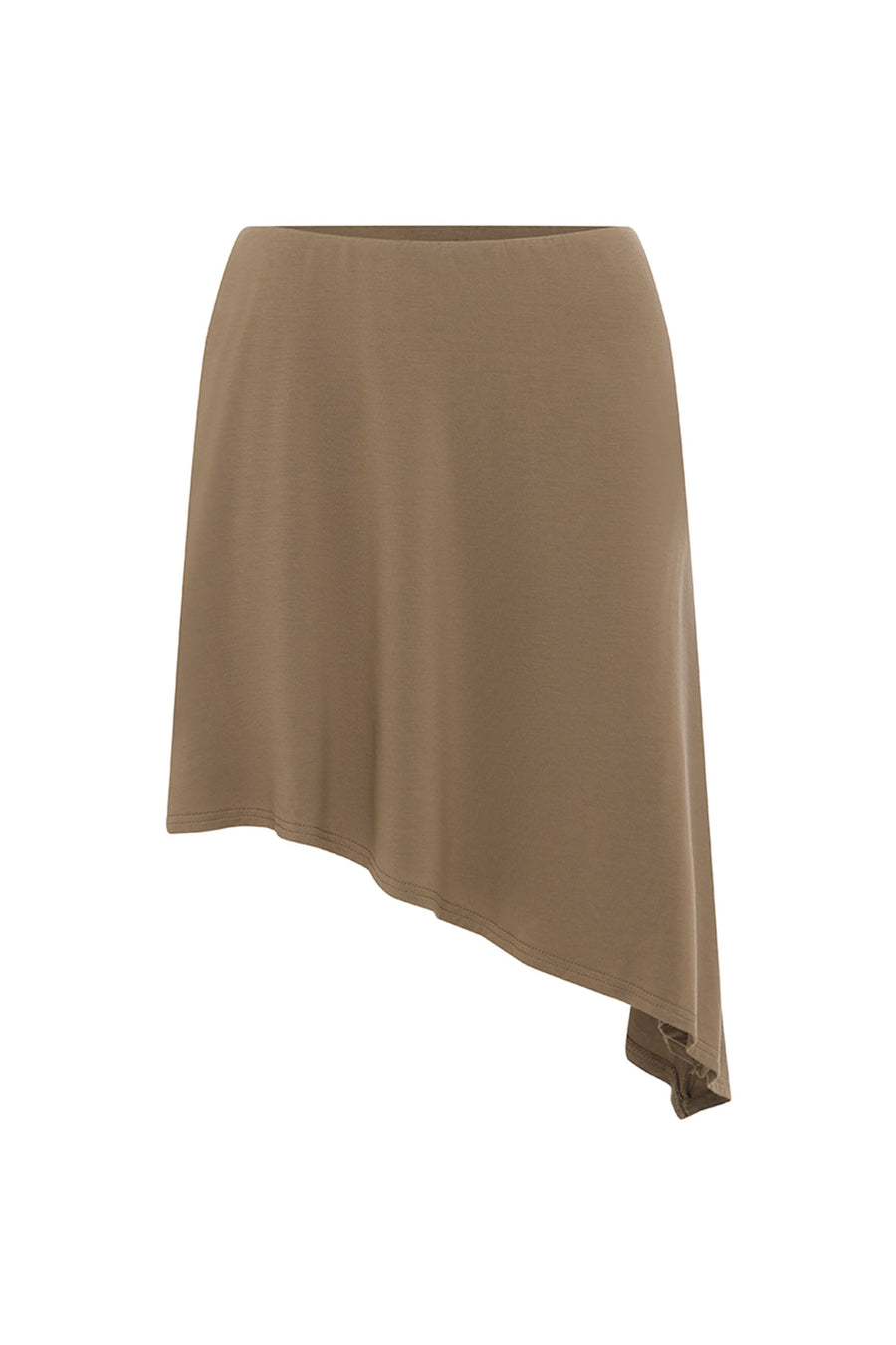 REMY ASYMMETRICAL MIDI SKIRT - MOCHA - REMYASYMMETRICALMIDISKIRT-MOCHA