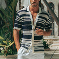 MONROE TOP - WHITE/NAVY STRIPE
