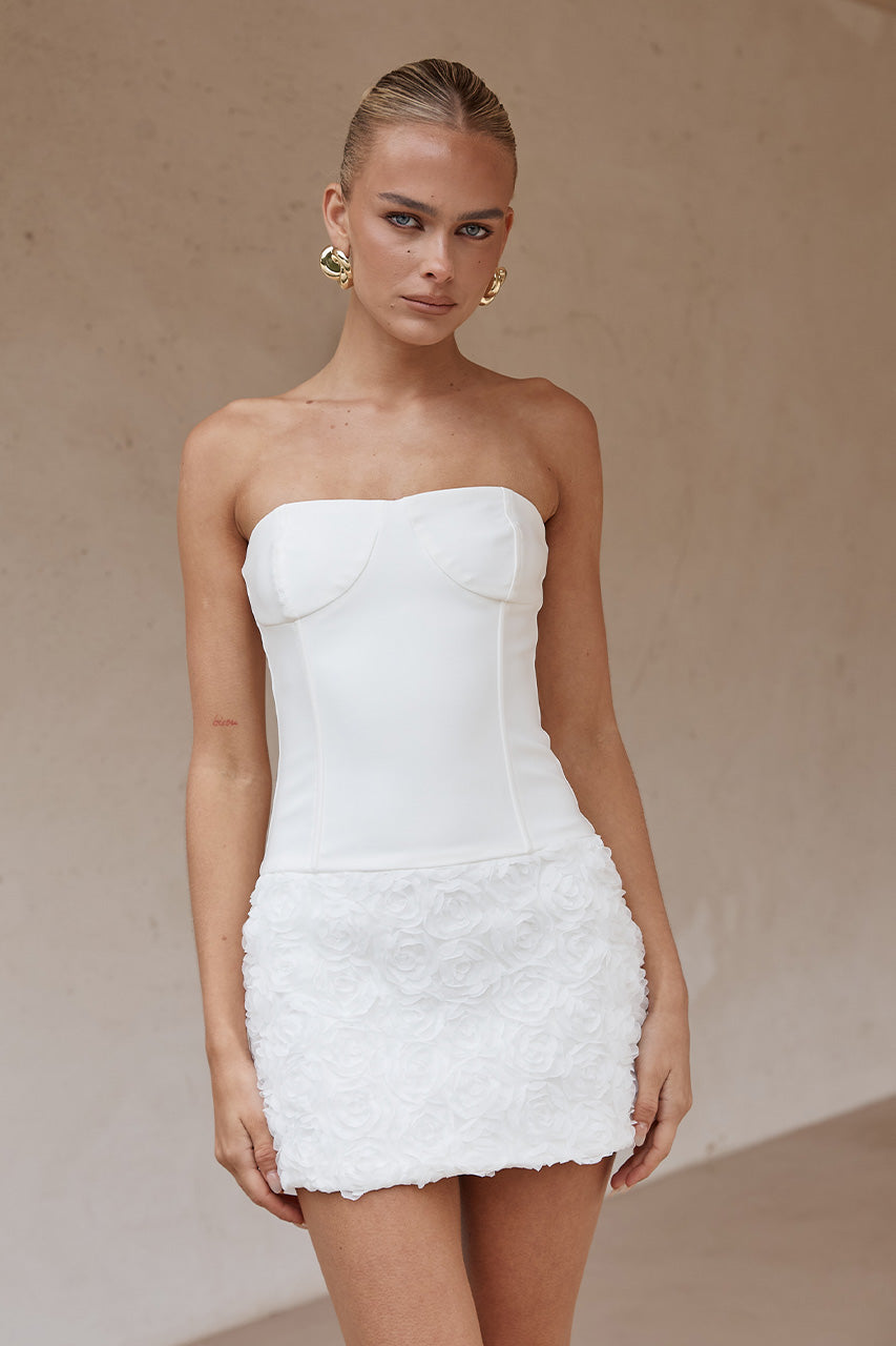 RIANA MINI DRESS - WHITE XXL - RIANAMINIDRESSWHITE_4